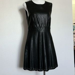 Faux leather dress